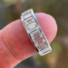 5.8ctw Baguette Cut White Sapphire Eternity Band