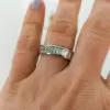 5.8ctw Baguette Cut White Sapphire Eternity Band