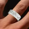 Princess and Baguette Cut Wedding Band for Men