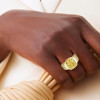 8ct Cushion Cut Yellow Sapphire Ring for Men in Gold
