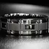 Princess Cut Black Sapphire Men's Ring in Black Plating