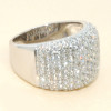 Round Cut White Sapphire Paved Bold Men's Ring