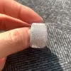 Round Cut White Sapphire Paved Bold Men's Ring