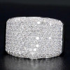 Round Cut White Sapphire Paved Bold Men's Ring