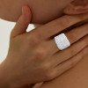 Round Cut White Sapphire Paved Bold Men's Ring