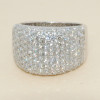 Round Cut White Sapphire Paved Bold Men's Ring