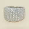 Round Cut White Sapphire Paved Bold Men's Ring