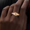 3ct Round Cut Champagne Sapphire Eternity Band Ring