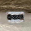 Paved White and Black Sapphire Men's Ring