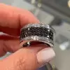 Paved White and Black Sapphire Men's Ring