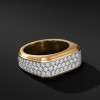 2ctw Paved Champagne Sapphire Roman Signet Ring