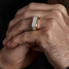 2ctw Paved Champagne Sapphire Roman Signet Ring