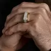 2ctw Paved Champagne Sapphire Roman Signet Ring