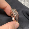2ctw Paved Champagne Sapphire Roman Signet Ring