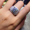 3.8ct Round Cut White Sapphire Paved Bold Men's Ring