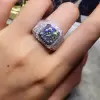 3.8ct Round Cut White Sapphire Paved Bold Men's Ring