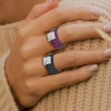 6.5ct Radiant Cut White Sapphire Bold Paved Ring