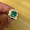 3ct Bezel Princess Cut Bold Men's Ring