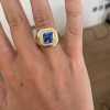3ct Bezel Princess Cut Bold Men's Ring