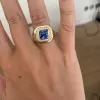 3ct Bezel Princess Cut Bold Men's Ring