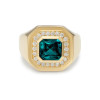 3ct Bezel Princess Cut Bold Men's Ring