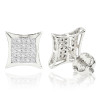 15MM Hight Paved Kite Men's Stud Earrings