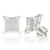 15MM Hight Paved Kite Men's Stud Earrings