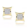 15MM Hight Paved Kite Men's Stud Earrings