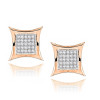15MM Hight Paved Kite Men's Stud Earrings