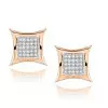 15MM Hight Paved Kite Men's Stud Earrings