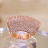 Sailboat Shaped Paved Pink Sapphire Cocktail Ring