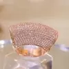 Sailboat Shaped Paved Pink Sapphire Cocktail Ring