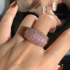 Sailboat Shaped Paved Pink Sapphire Cocktail Ring
