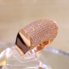 Sailboat Shaped Paved Pink Sapphire Cocktail Ring