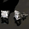 8ctw Cushion Cut Unisex Stud Earrings