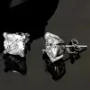 8ctw Cushion Cut Unisex Stud Earrings