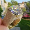 10.4ct Round Cut Bold Allover Paved Ring