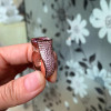 10.4ct Round Cut Pink Sapphire Bold Allover Paved Ring