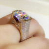 10.4ct Round Cut Bold Allover Paved Ring