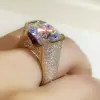 10.4ct Round Cut Bold Allover Paved Ring