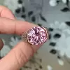 10.4ct Round Cut Pink Sapphire Bold Allover Paved Ring