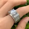 3.8ct Round Cut White Sapphire Men's Ring
