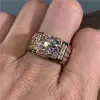 3.8ct Round Cut White Sapphire Men's Ring
