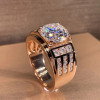 3.8ct Round Cut White Sapphire Men's Ring