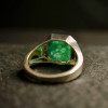 9.5ct Asscher Cut Emerald Classic Men's Ring