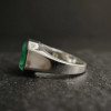 9.5ct Asscher Cut Emerald Classic Men's Ring