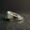 9.5ct Asscher Cut Emerald Classic Men's Ring
