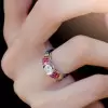 Round Cut White and Rainbow Sapphire Men's Ring