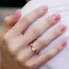 Round Cut White and Rainbow Sapphire Men's Ring