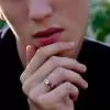 Round Cut White and Rainbow Sapphire Men's Ring